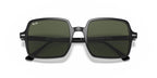 Ray-Ban 0RB1973 SQUARE II Sunglasses -Glossy Black Frame / Green Lens