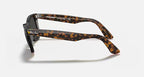 Ray-Ban 0RB2140 Original Wayfarer Bicolor Sunglasses- Tortoise Polished Havana / G-15 Dark Grey Lens
