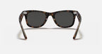 Ray-Ban 0RB2140 Original Wayfarer Bicolor Sunglasses- Tortoise Polished Havana / G-15 Dark Grey Lens