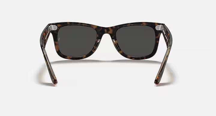 Ray-Ban 0RB2140 Original Wayfarer Bicolor Sunglasses- Tortoise Polished Havana / G-15 Dark Grey Lens