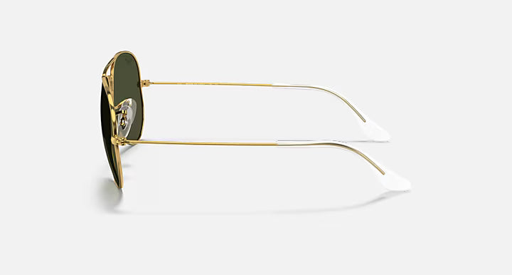 Ray-Ban 0RB3025 Aviator Classic Sunglasses- Polished Arista Gold / Green  Lens
