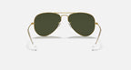 Ray-Ban 0RB3025 Aviator Classic Sunglasses- Polished Arista Gold / Green  Lens