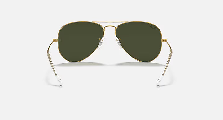 Ray-Ban 0RB3025 Aviator Classic Sunglasses- Polished Arista Gold / Green  Lens