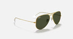 Ray-Ban 0RB3025 Aviator Classic Sunglasses- Polished Arista Gold / Green  Lens