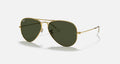 Ray-Ban 0RB3025 Aviator Classic Sunglasses- Polished Arista Gold / Green  Lens