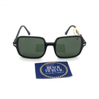 Ray-Ban 0RB1973 SQUARE II Sunglasses -Glossy Black Frame / Green Lens