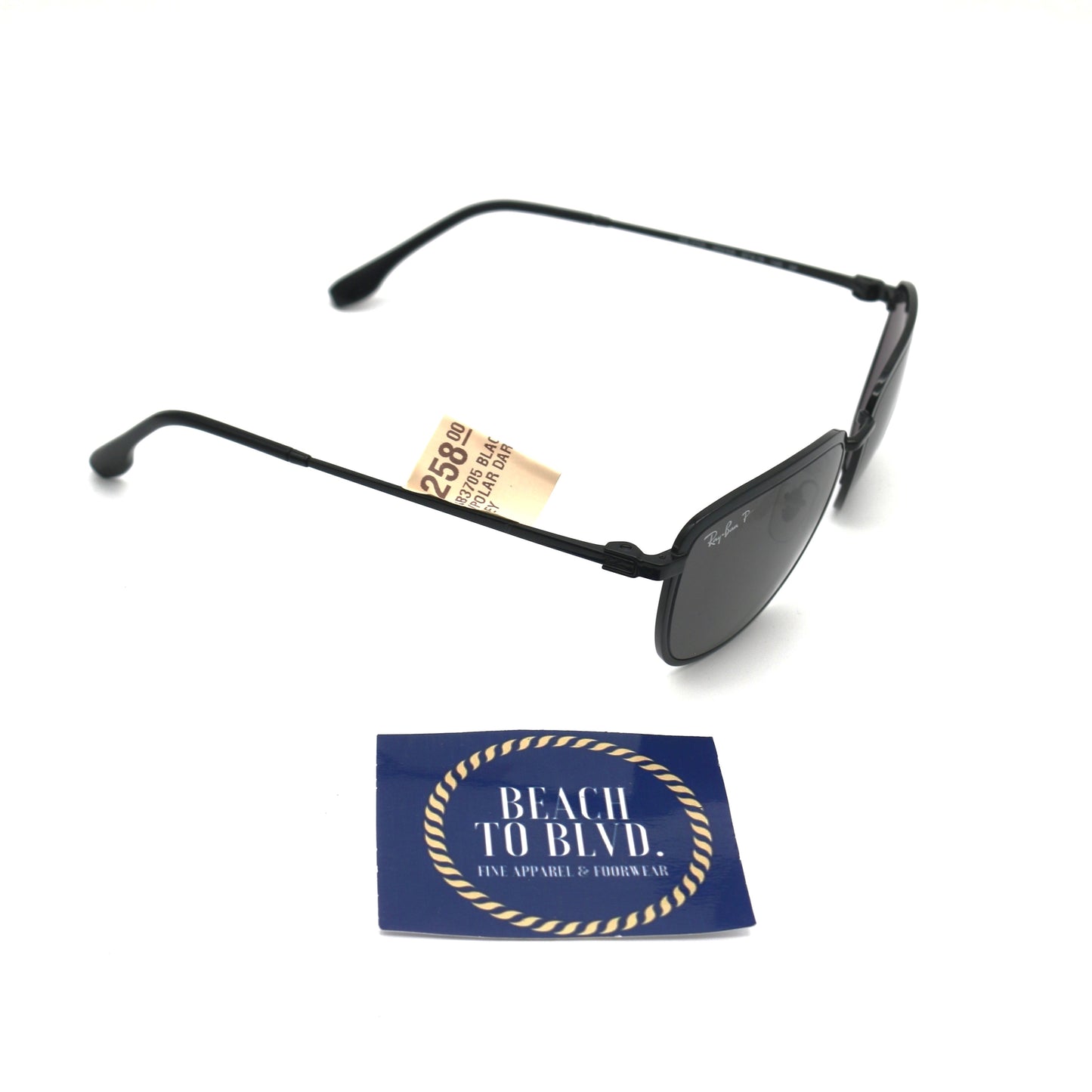 Ray-Ban 0RB3705 Polarized Chromance Sunglasses - Black Frame / Dark Gray Lens