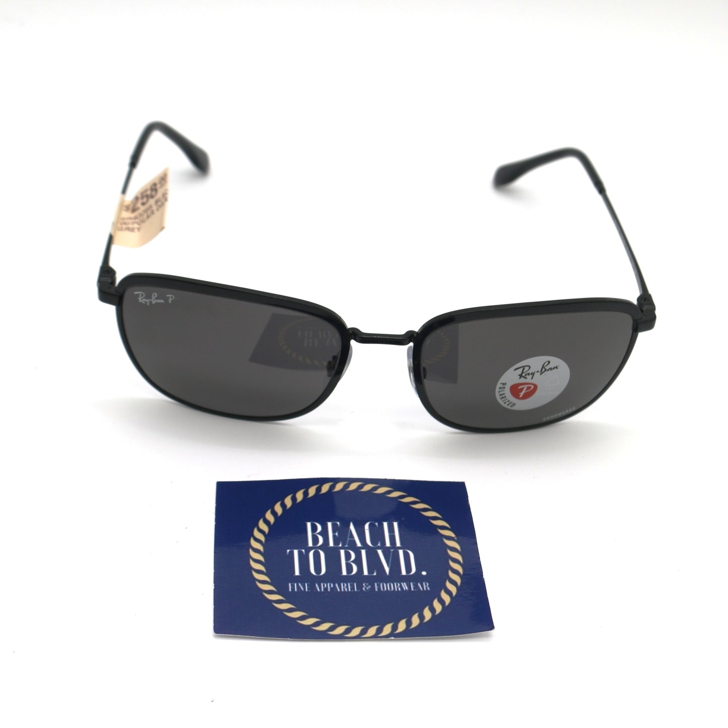 Ray-Ban 0RB3705 Polarized Chromance Sunglasses - Black Frame / Dark Gray Lens