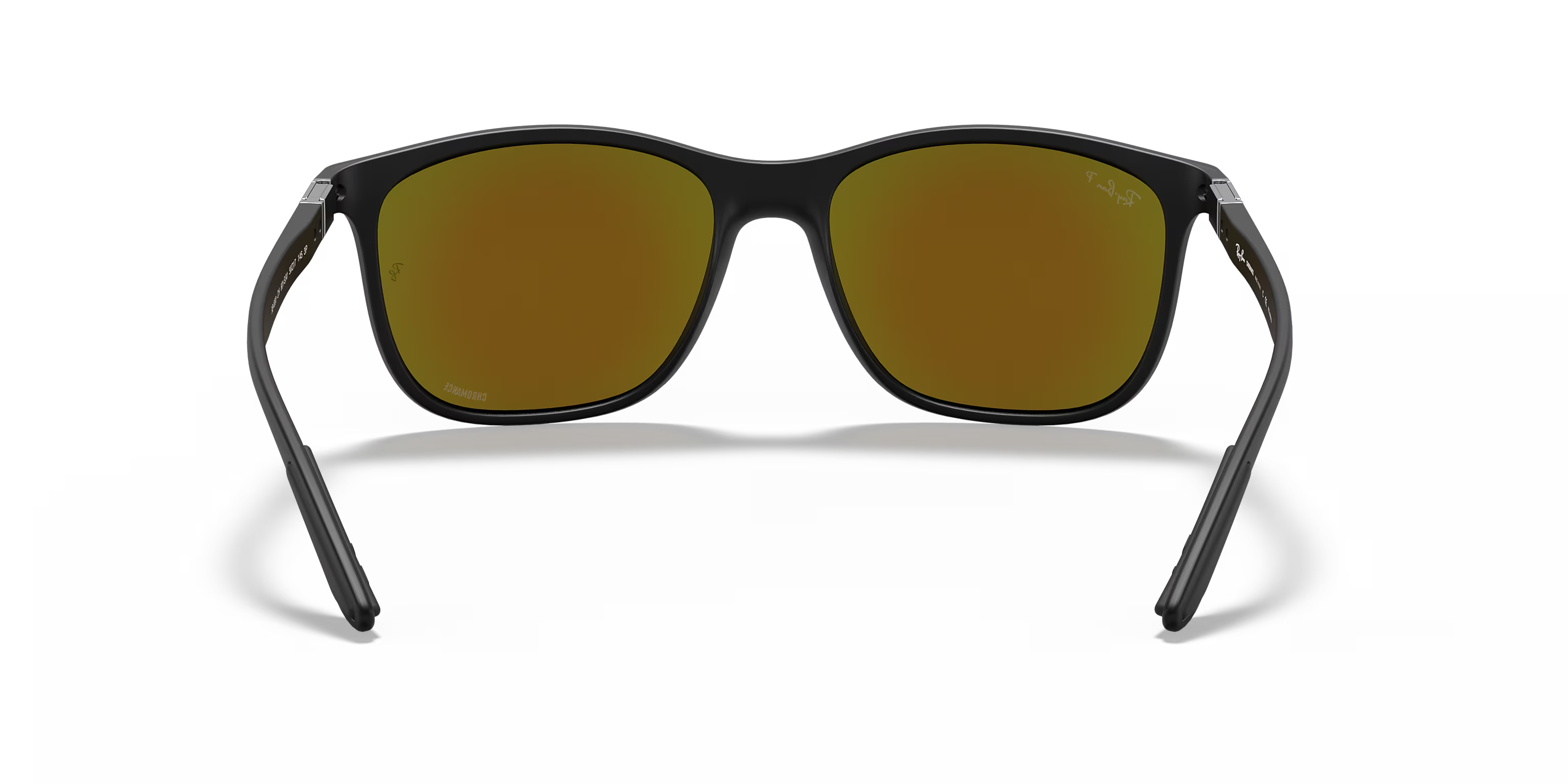 Ray-Ban 0RB4330CH Chromance Sunglasses- Matte Black / Green Mirror Blue Polarized Lens