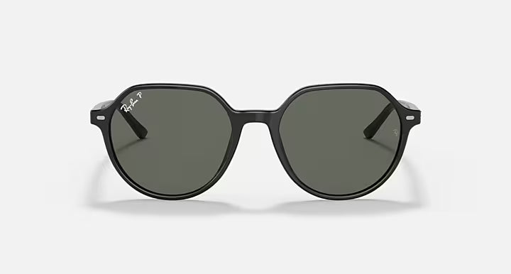 Ray-Ban RB2195 Thalia Sunglasses- Polished Black / Green Polarized Lens