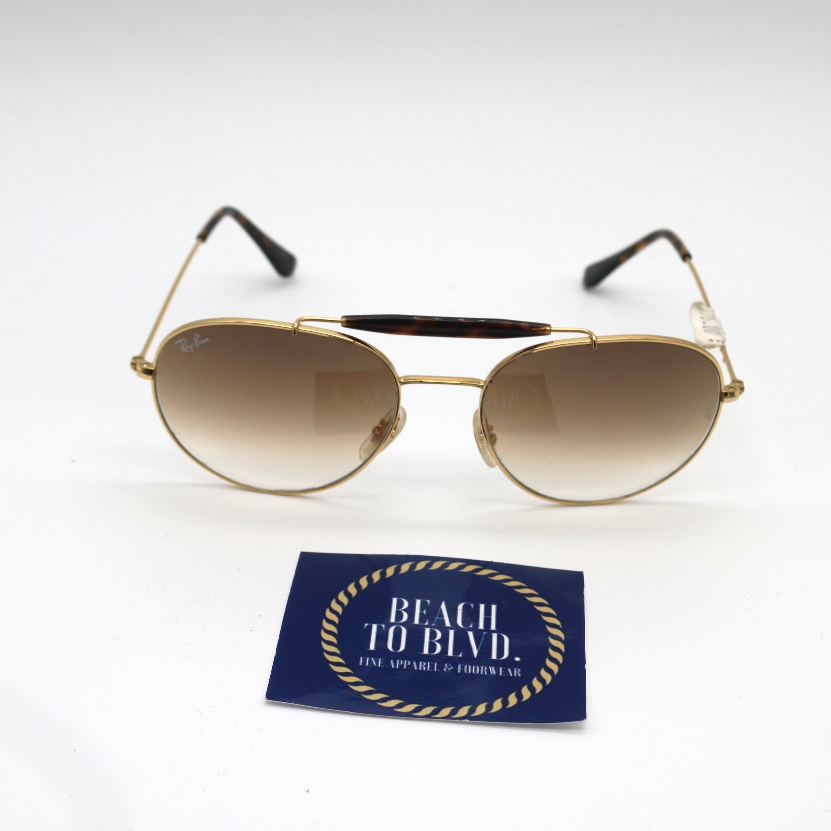 Ray-Ban RB3540 Sunglasses - Polished  Arista Gold Frame - Light Brown Gradient Lens