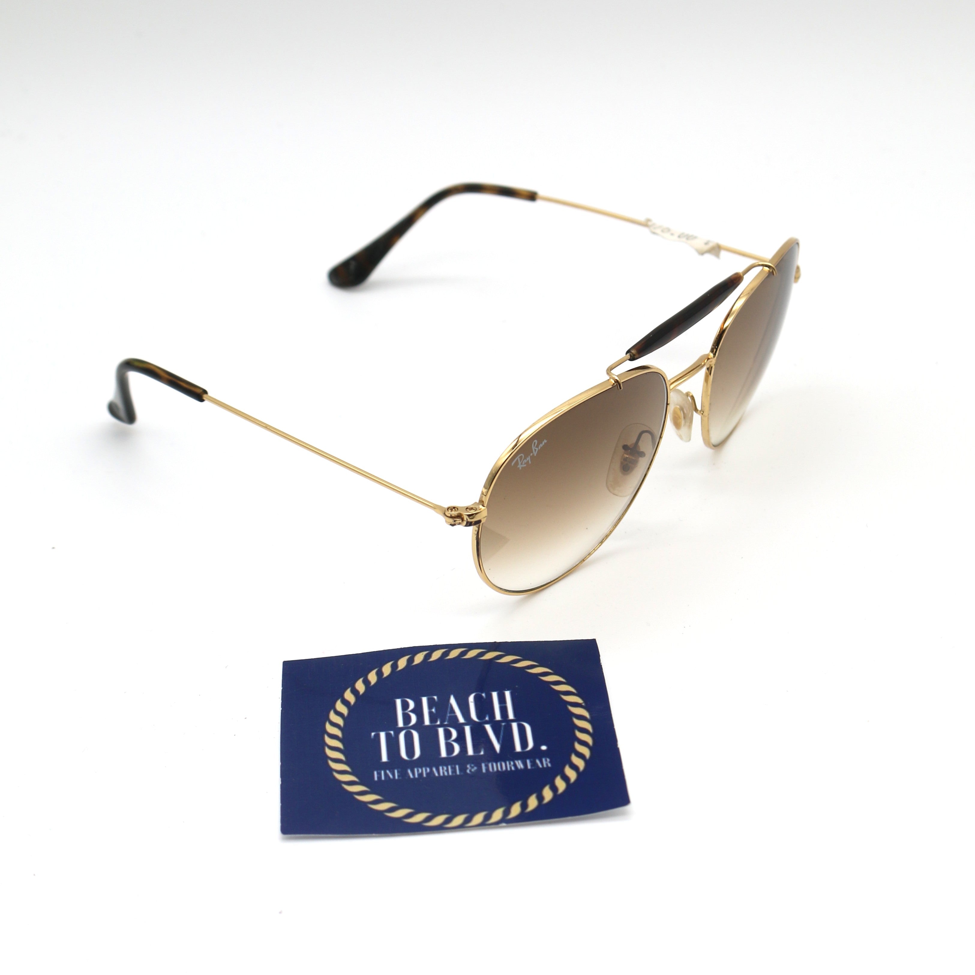 Ray-Ban RB3540 Sunglasses - Polished  Arista Gold Frame - Light Brown Gradient Lens