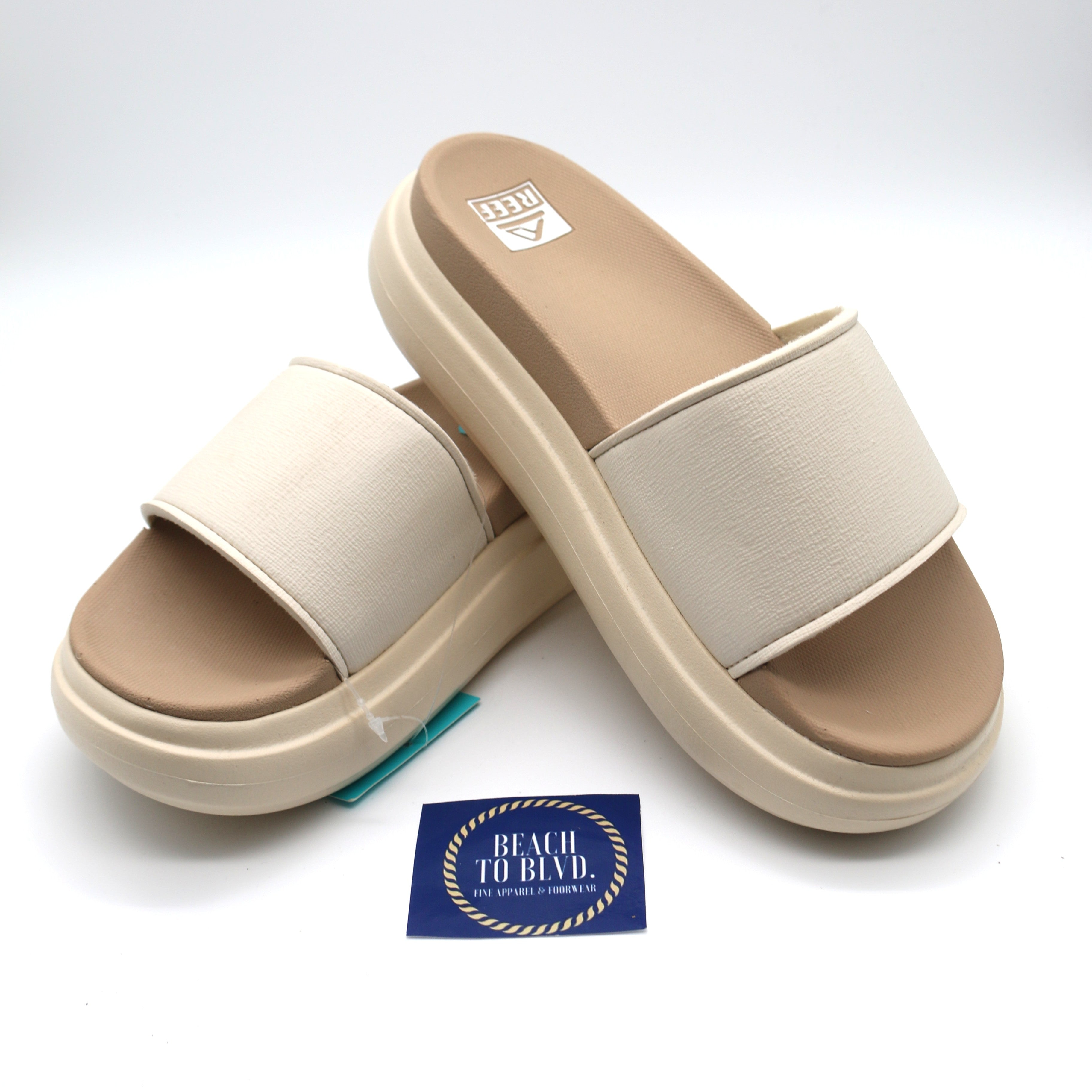 Reef Cushion Bondi Bay Beige Sandals - BeachToBlvd
