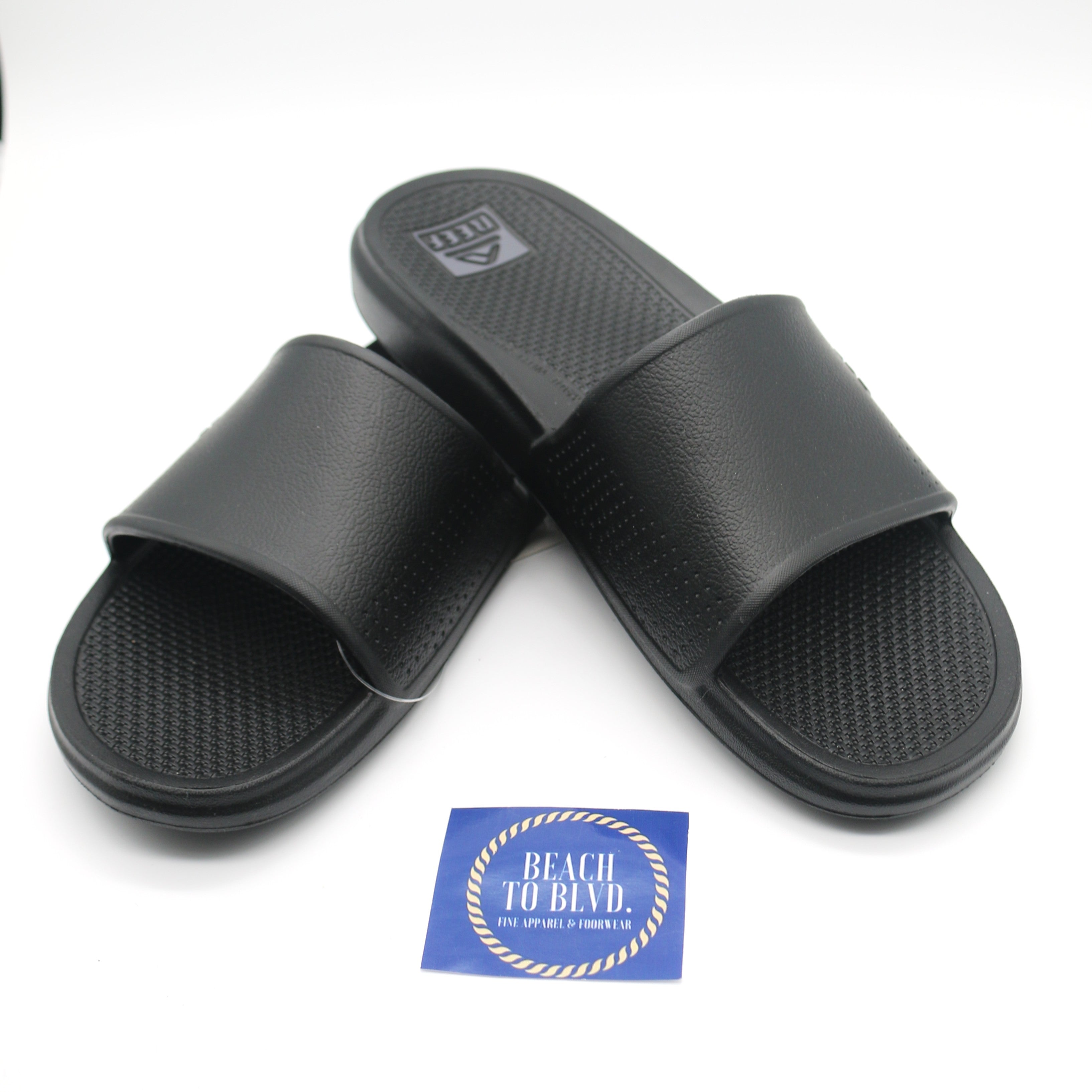 Reef Black Oasis Slide Sandals - BeachToBlvd