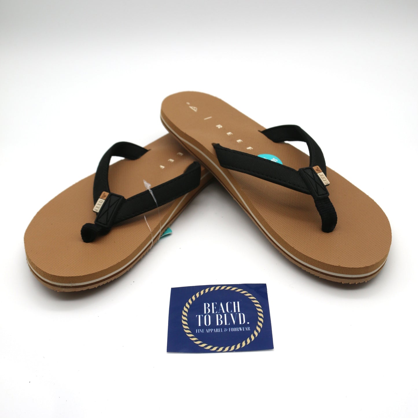 Reef Solana Black and Tan Sandals