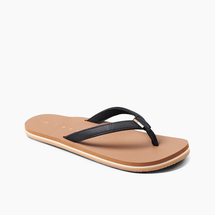 Reef Solana Black and Tan Sandals - BeachToBlvd