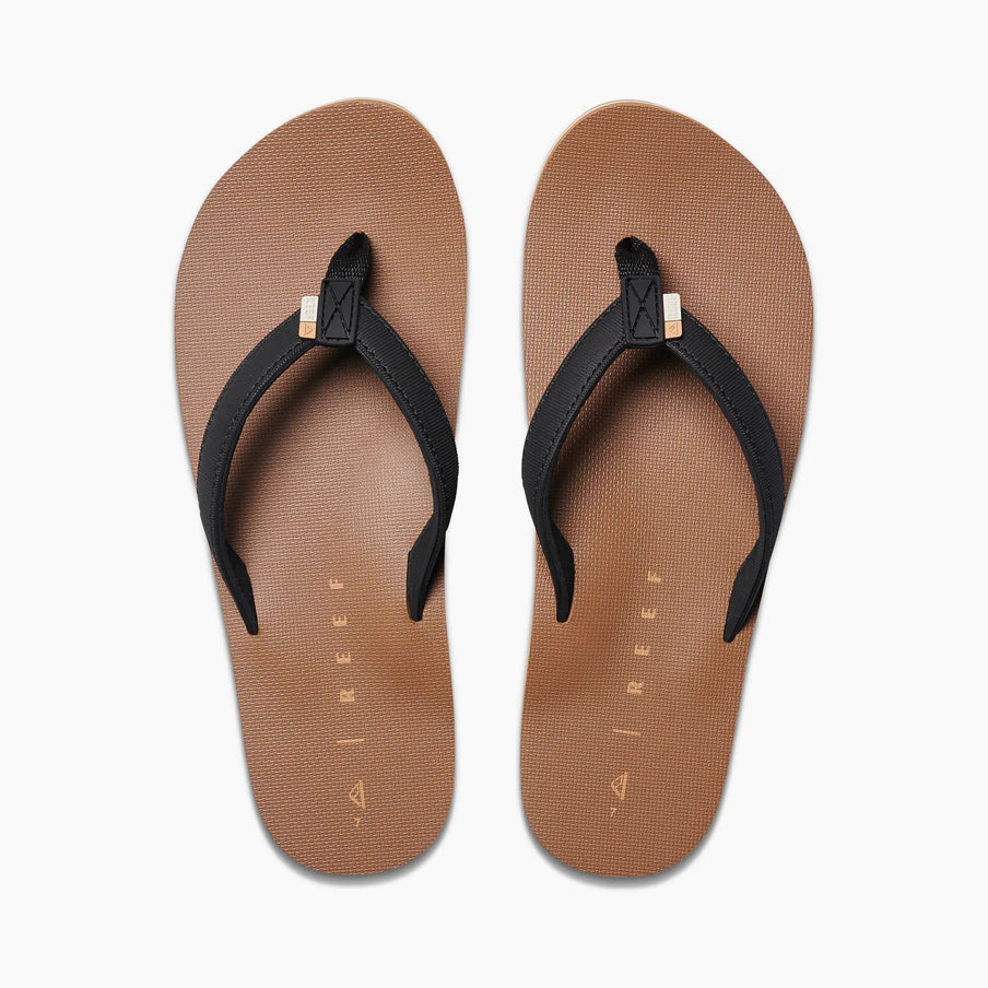 Reef Solana Black and Tan Sandals - BeachToBlvd