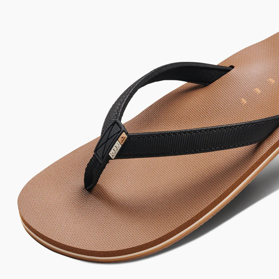 Reef Solana Black and Tan Sandals - BeachToBlvd