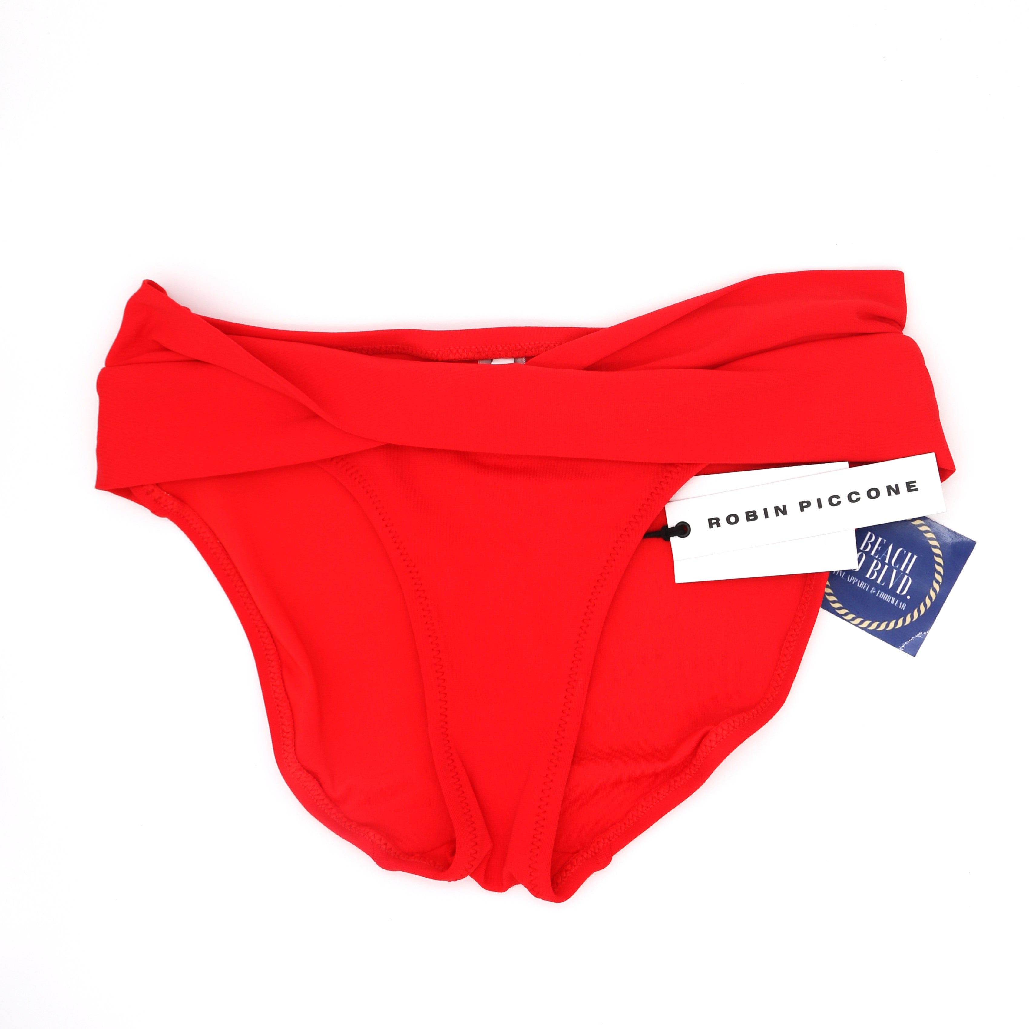 Robin Piccone Ava Twist Bikini Bottom- Fiery Red or Black or Sage
