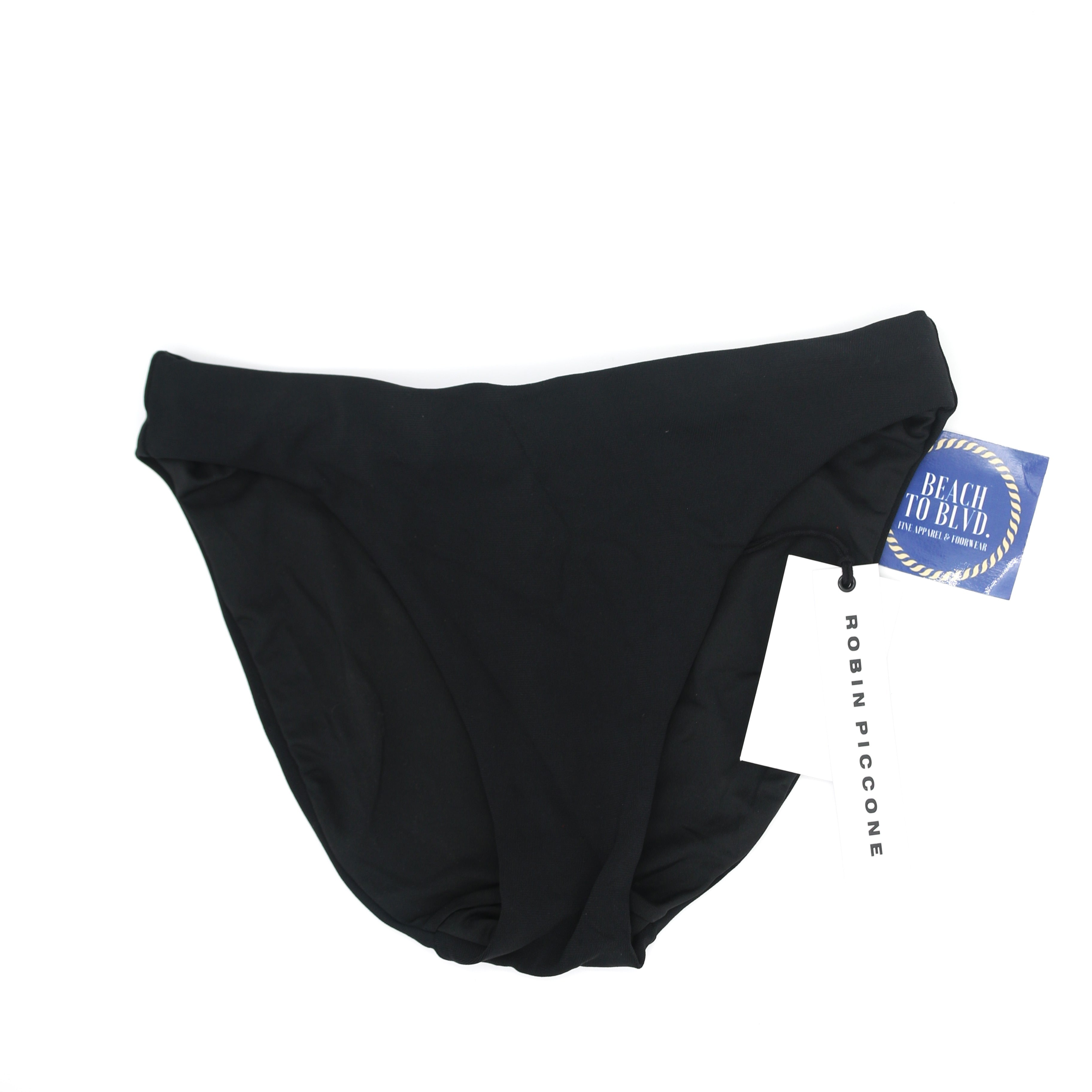 Robin Piccone- AVA CLEAN FINISH BIKINI BOTTOM - Black