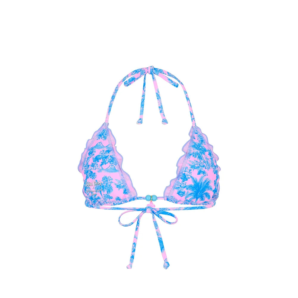 Kulani Kinis Lettuce Edge Bralette Bikini Top - Paloma