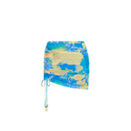Kulani Kinis Isla Drawstring Mini Skirt - Limoncello Lagoon