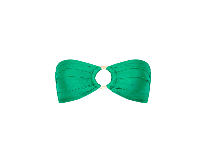 Kulani Kinis Strapless Bandeau Bikini Top - Jungle Jewel - BeachToBlvd