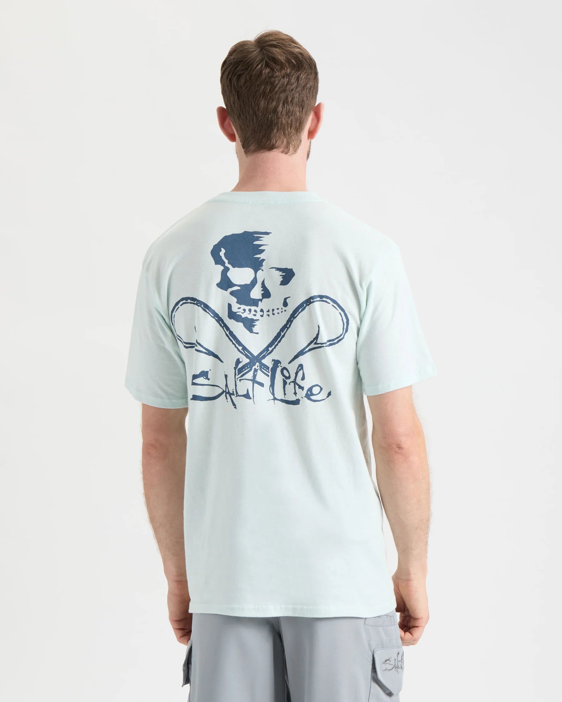 Salt Life Men's Skull and Hooks Pocket Tee Shirt- FRESH MINT - BeachToBlvd