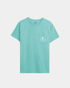 SALT LIFE Men's Skull and Poles Short Sleeve Tee- TEAL - BeachToBlvd
