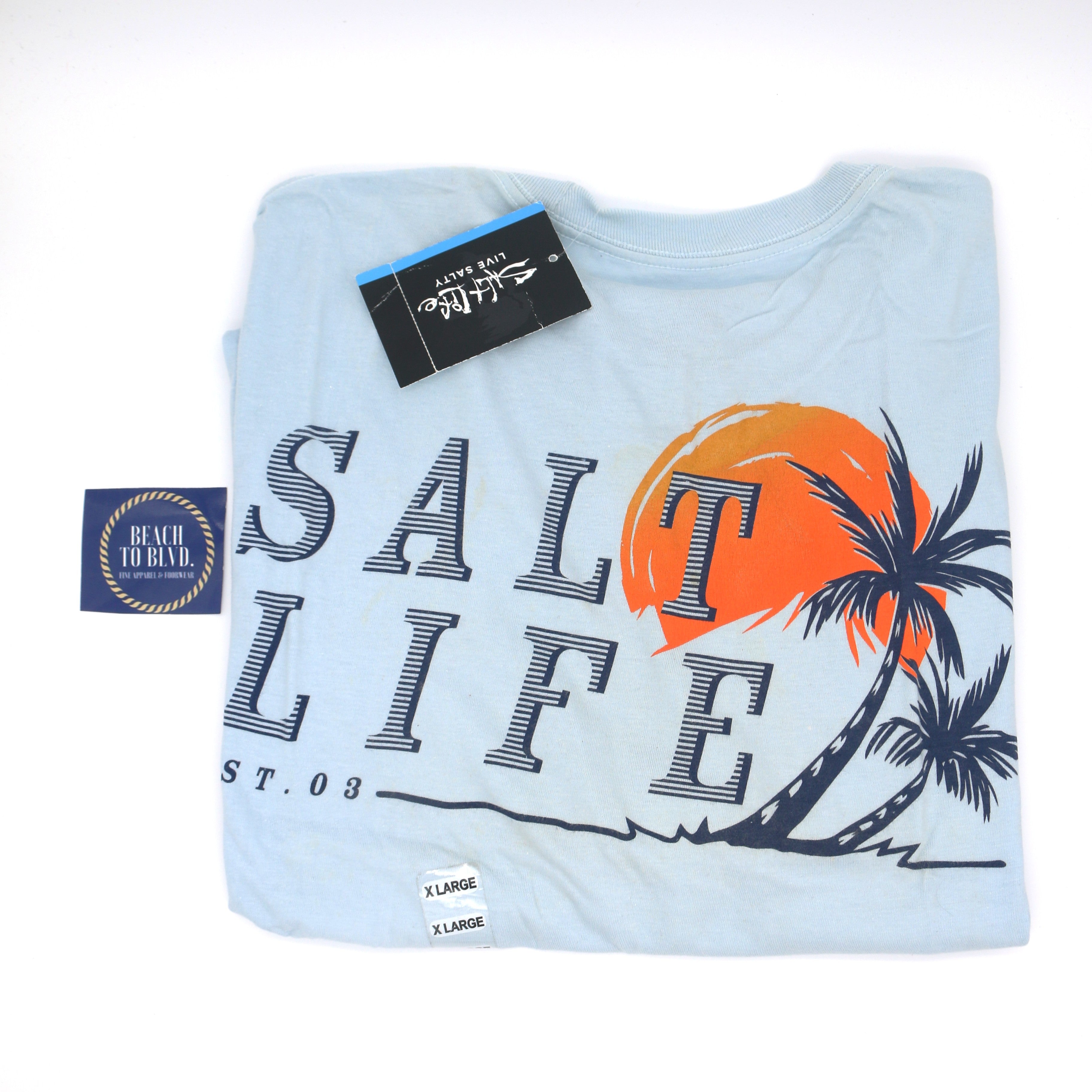 Salt Life Leaning Palms Graphic Short Sleeve T-Shirt - BeachToBlvd