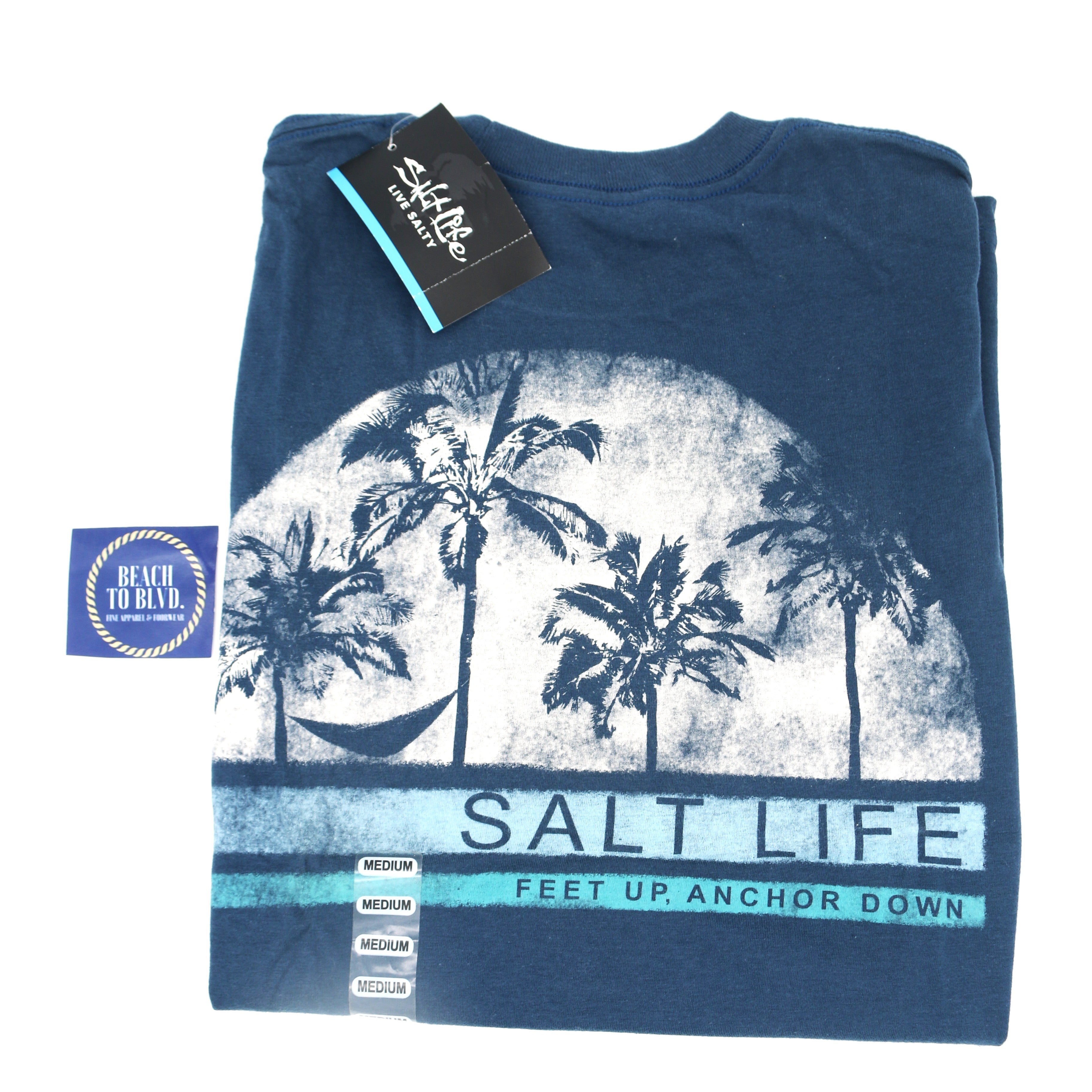 SALT LIFE SUN STRIPES TEE - SLM11026 - BeachToBlvd