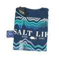 SALT LIFE Fish Finder T-Shirt- WASHED NAVY - BeachToBlvd