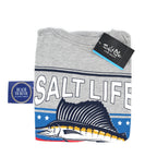 Salt Life Mens Freedom Sail Short Sleeve Classic Fit Pocket Shirt- SLM11035 - BeachToBlvd