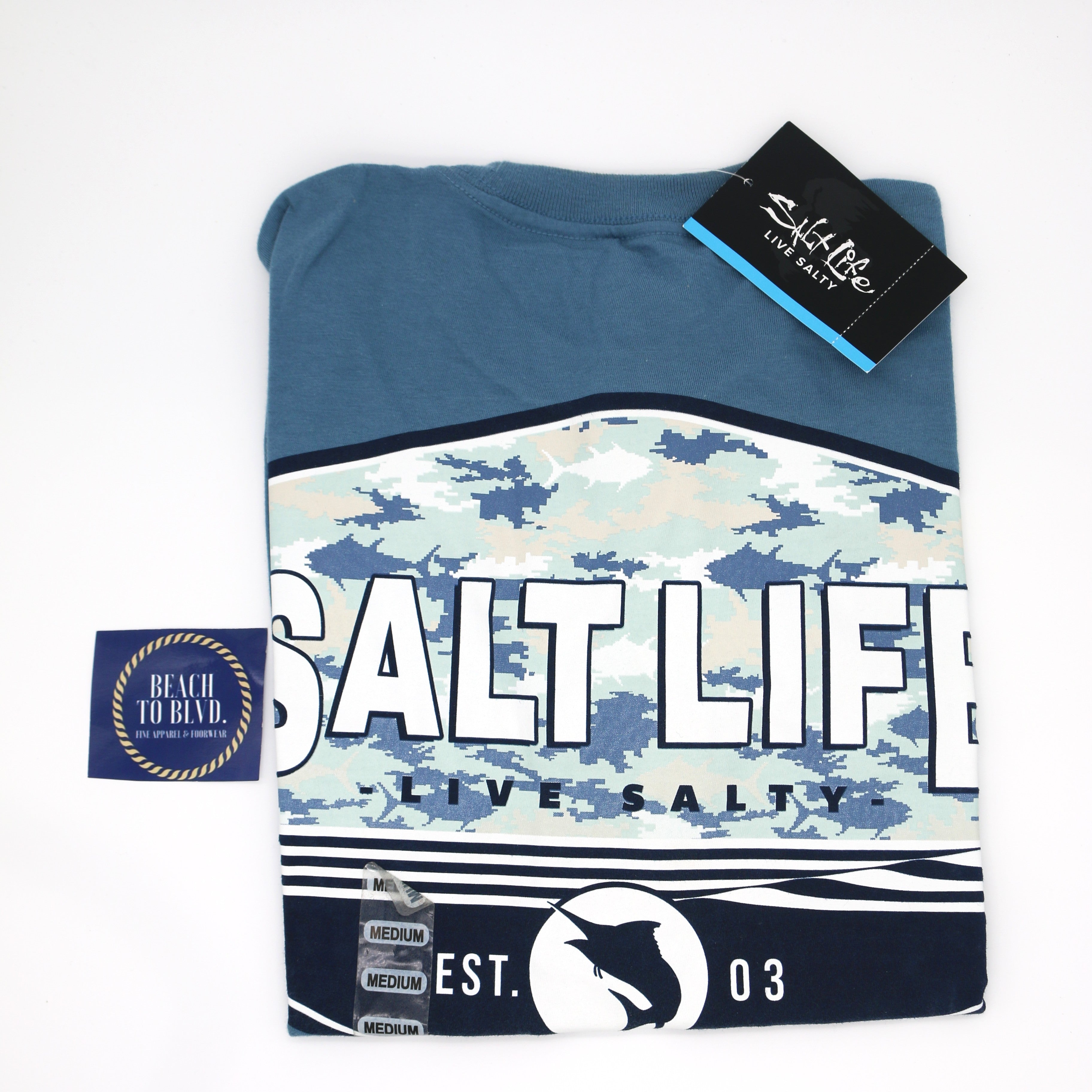 SALT LIFE AQUATIC JOURNEY FADE SS TEE - SLM11155 - BeachToBlvd