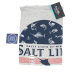Salt Life Salty Honor Bones Short Sleeve Pocket Tee- LIGHT GREY HEATHER - BeachToBlvd