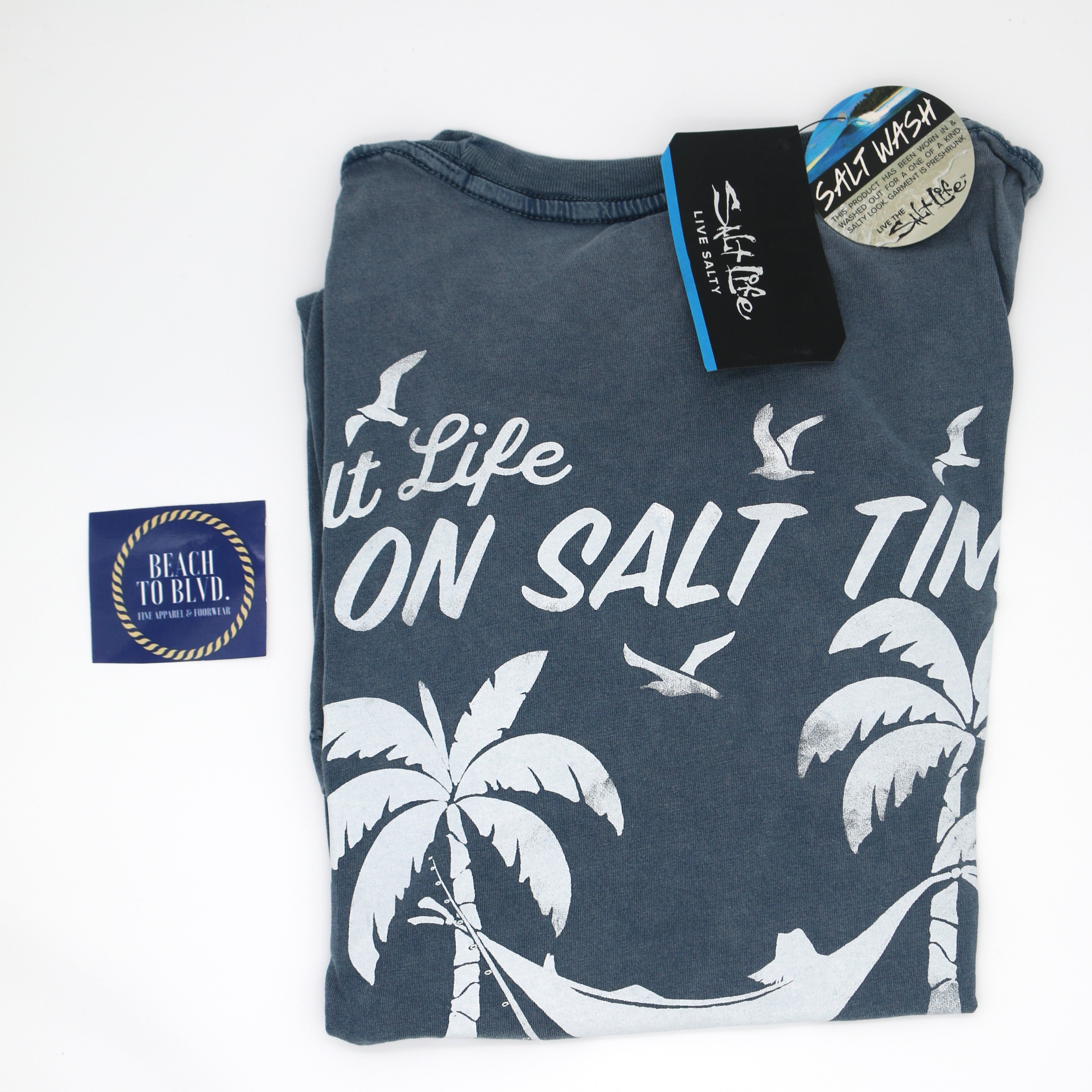 Salt Life Livin' on Salt Time Short-Sleeve T-Shirt for Men-30394 - BeachToBlvd