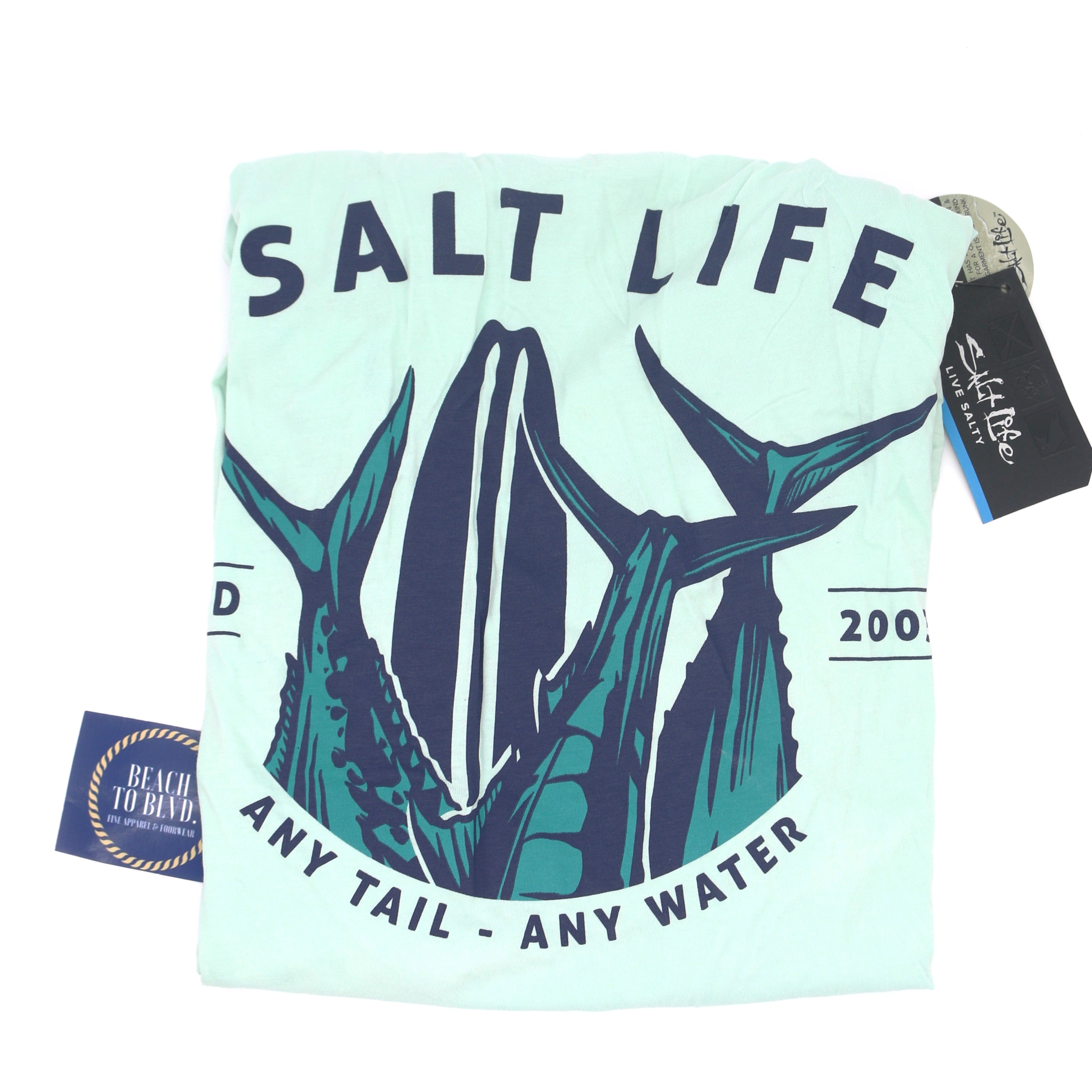 Salt Life Tails and Water Saltwash -TEAL - BeachToBlvd