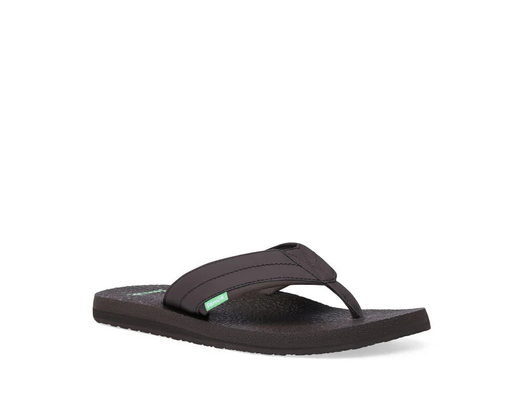 Sanuk Mens Beer Cozy 2 Sandals - Dark Brown - BeachToBlvd