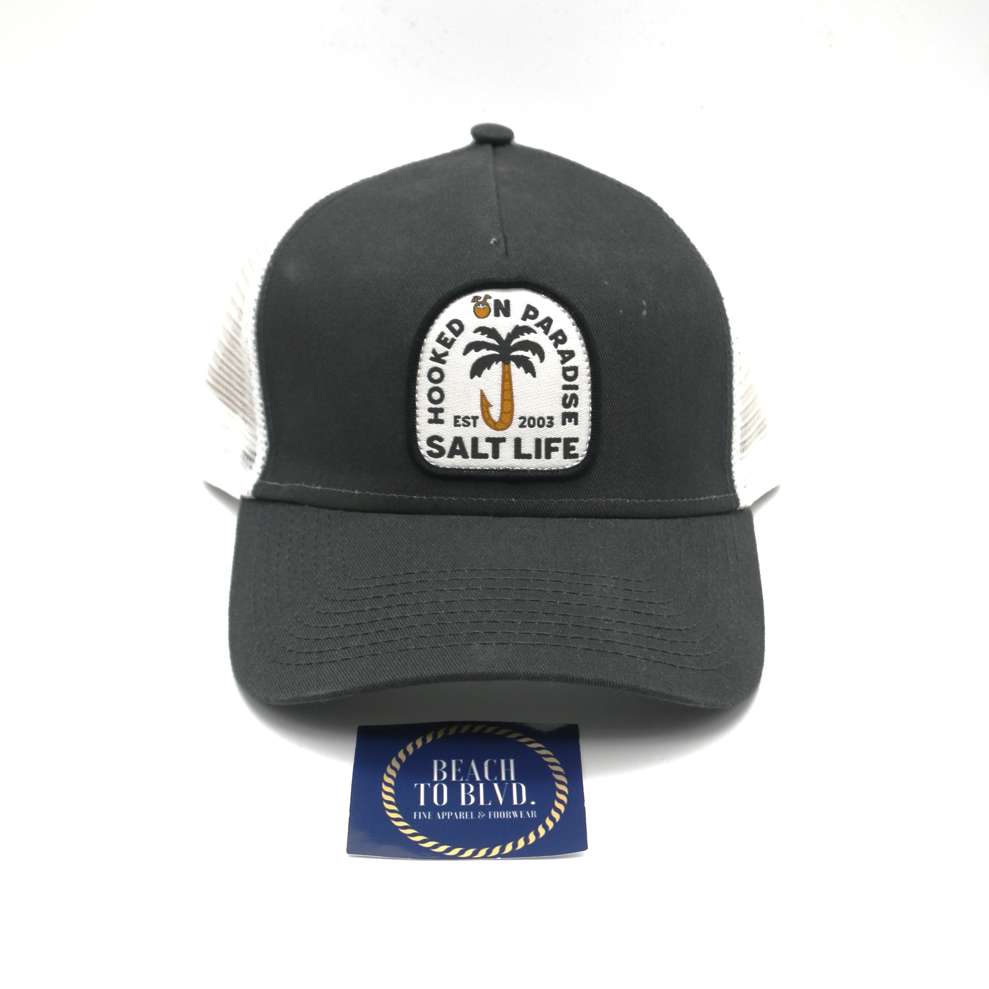 Salt Life Hooked On Paradise Hat - SLM20262 Charcoal