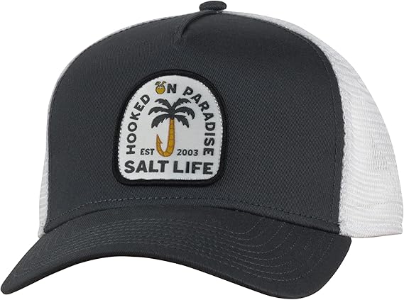 Salt Life Hooked On Paradise Hat - SLM20262 Charcoal