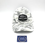 Salt Life Aqua Ambush Trucker Hat - White Camo SLM20376
