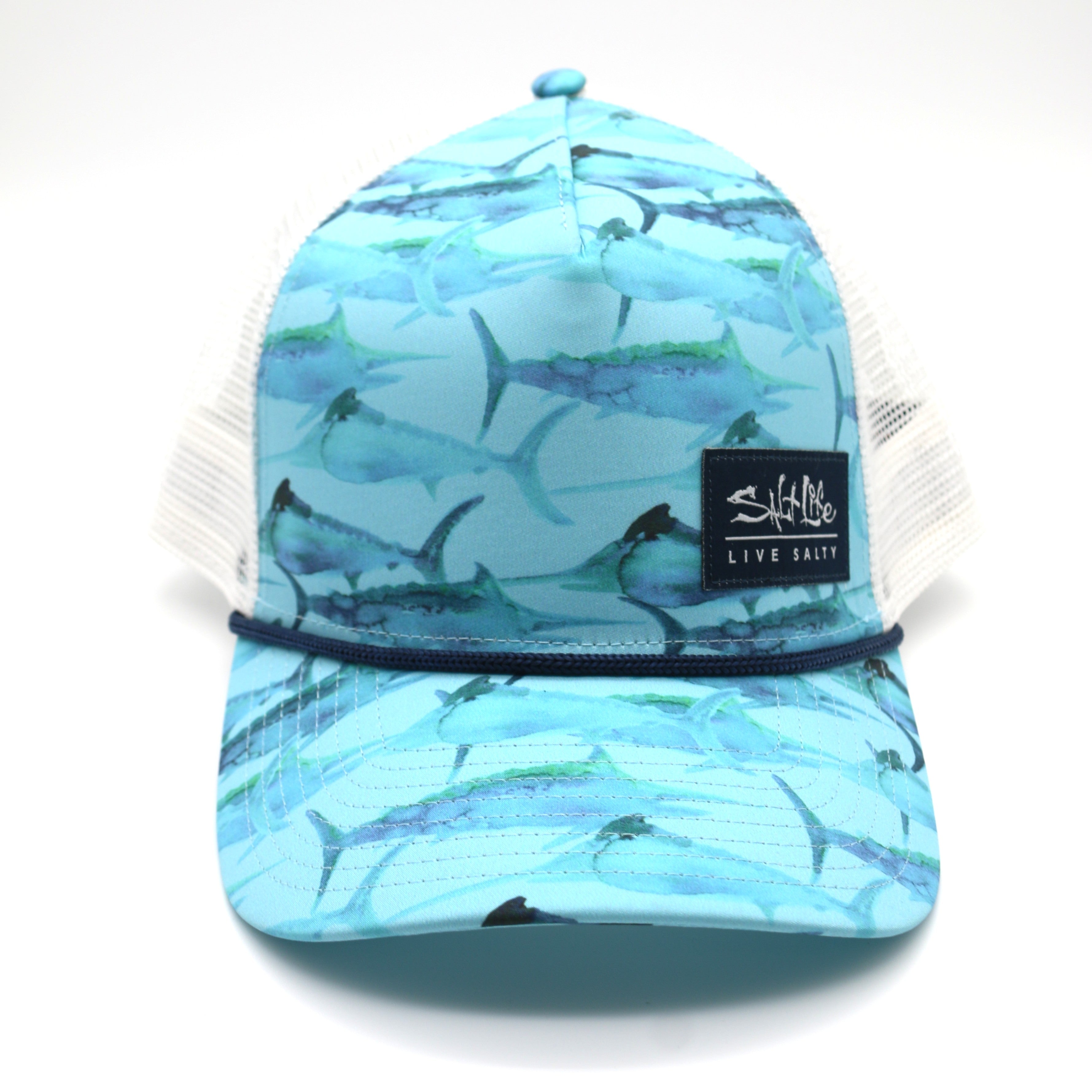 Salt Life Aquatic Life Blue Trucker Hat - SLM20377