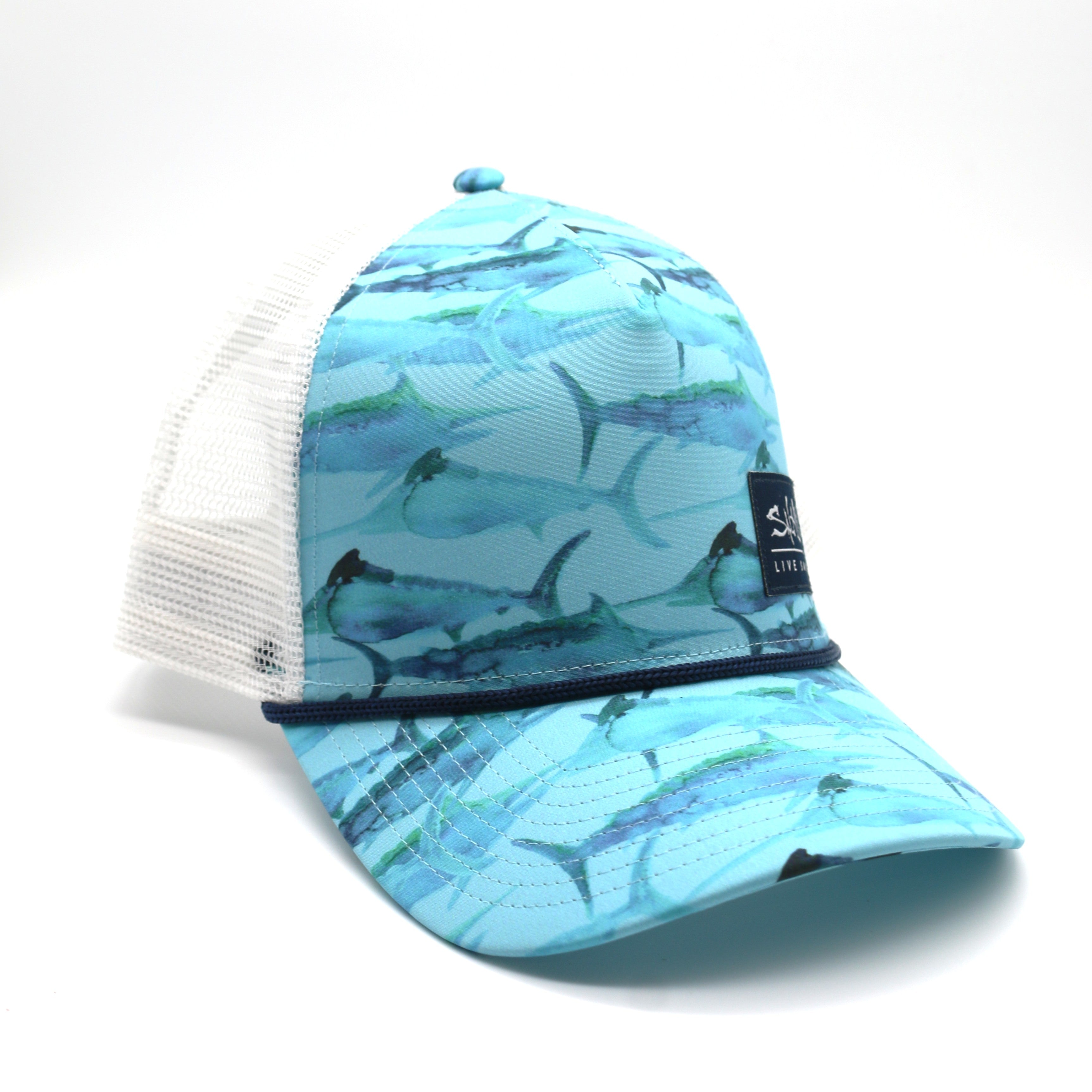 Salt Life Aquatic Life Blue Trucker Hat - SLM20377