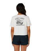 Salty Crew Floats Your Boat Women's Short Sleeve Crop T-Shirt - White - BeachToBlvd