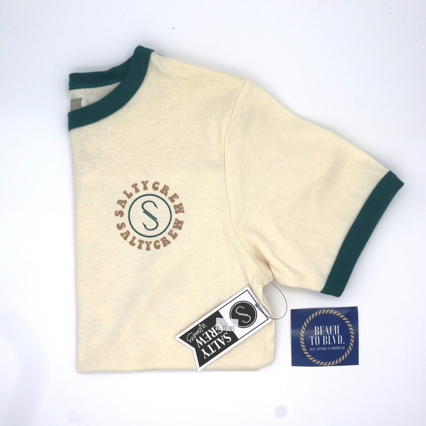 Salty Crew Women's Flower Power Ringer T-Shirt