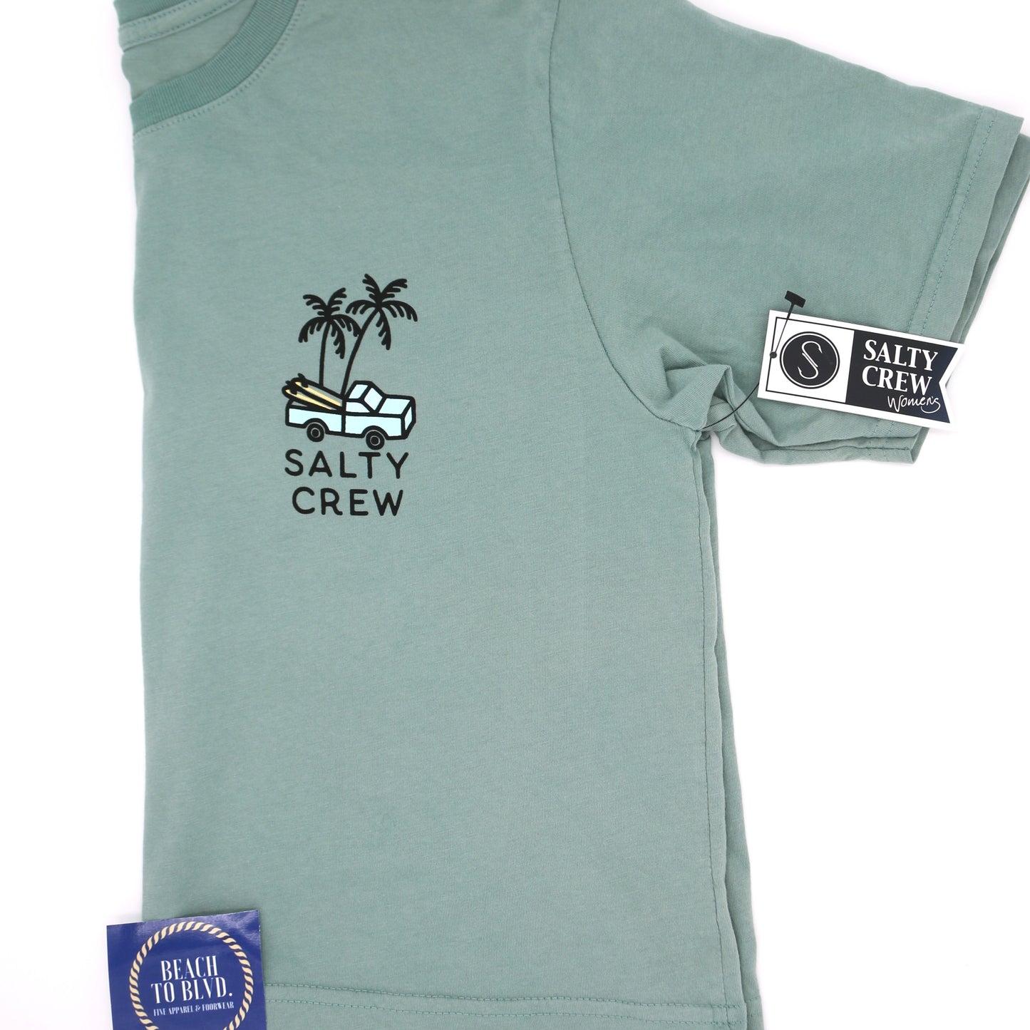 Salty Crew Lookout Women's Crop T-Shirt - Sage