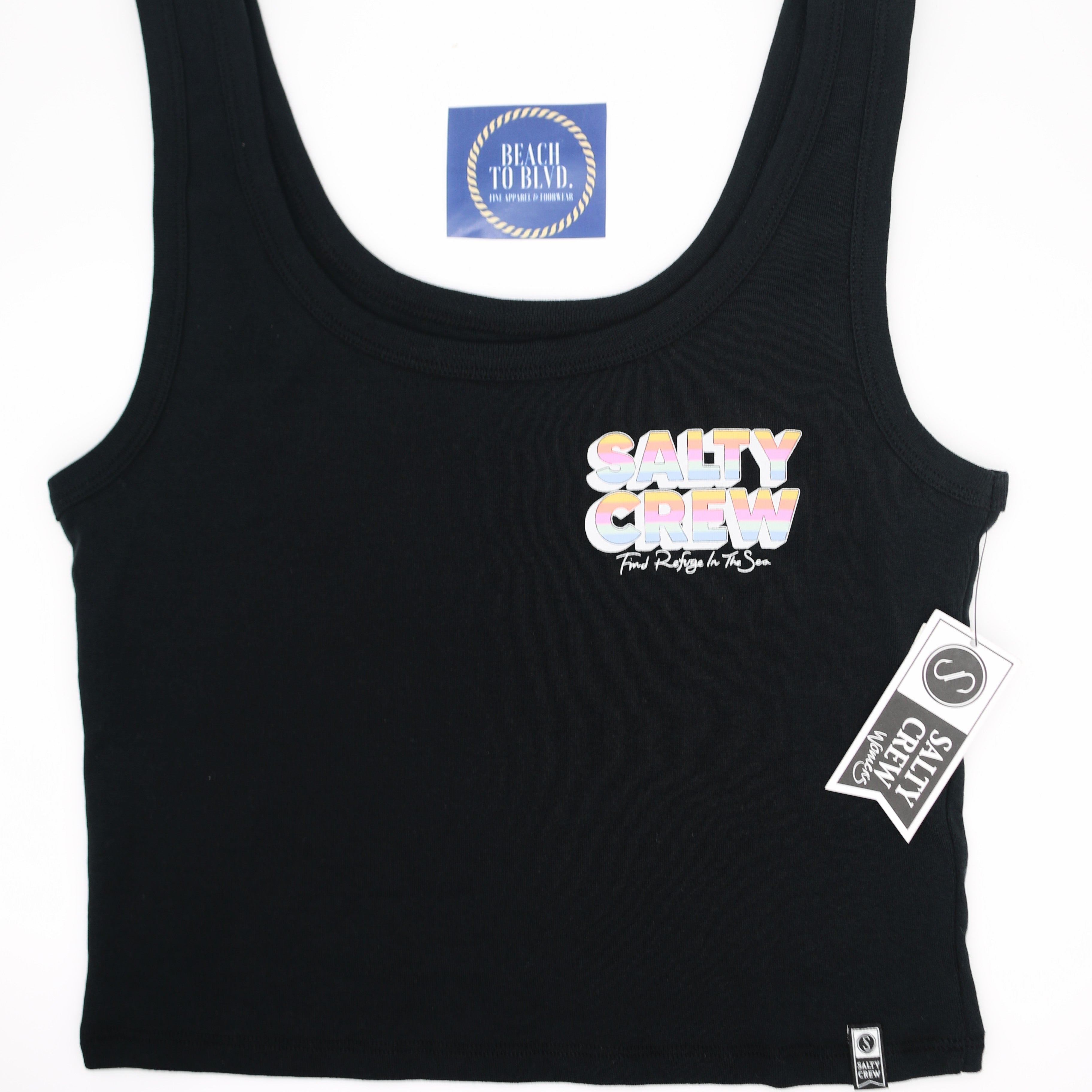 Salty Crew Women's Summer Time Cropped Tank Top - BeachToBlvd