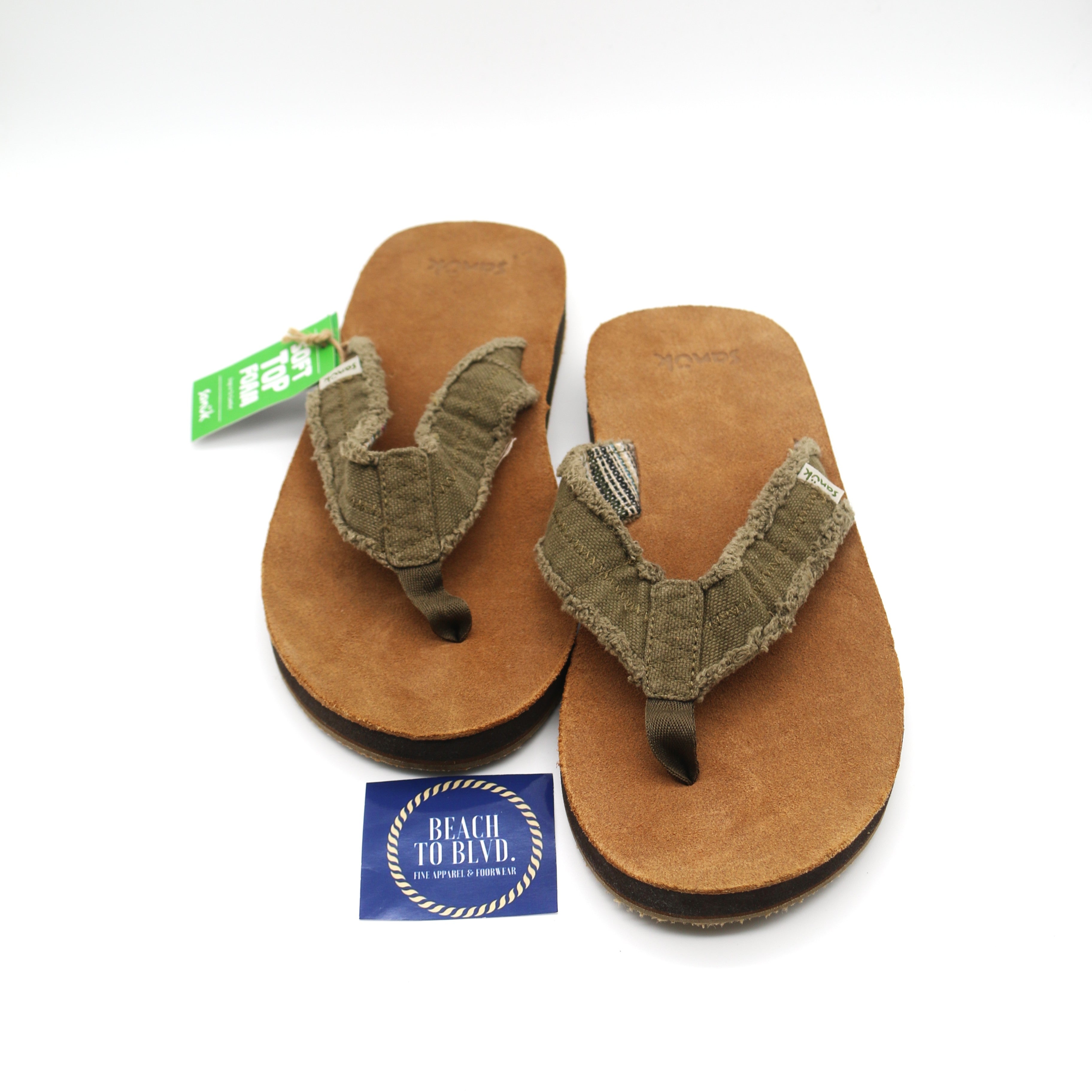 Sanuk Fraid Not St - Men Dark Olive - BeachToBlvd