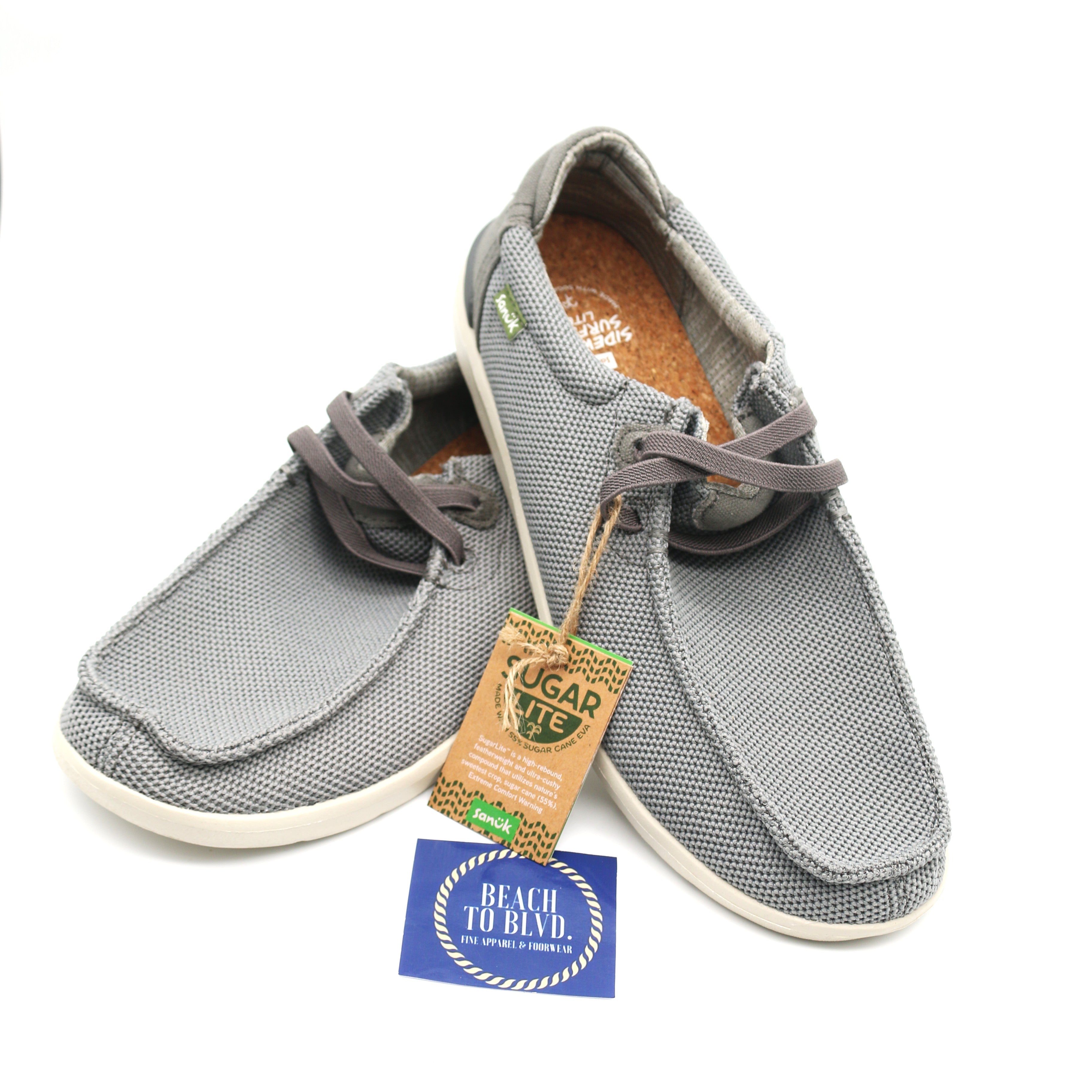 Sanuk Mens Shaka Lite 2 SL Mesh -Grey - BeachToBlvd