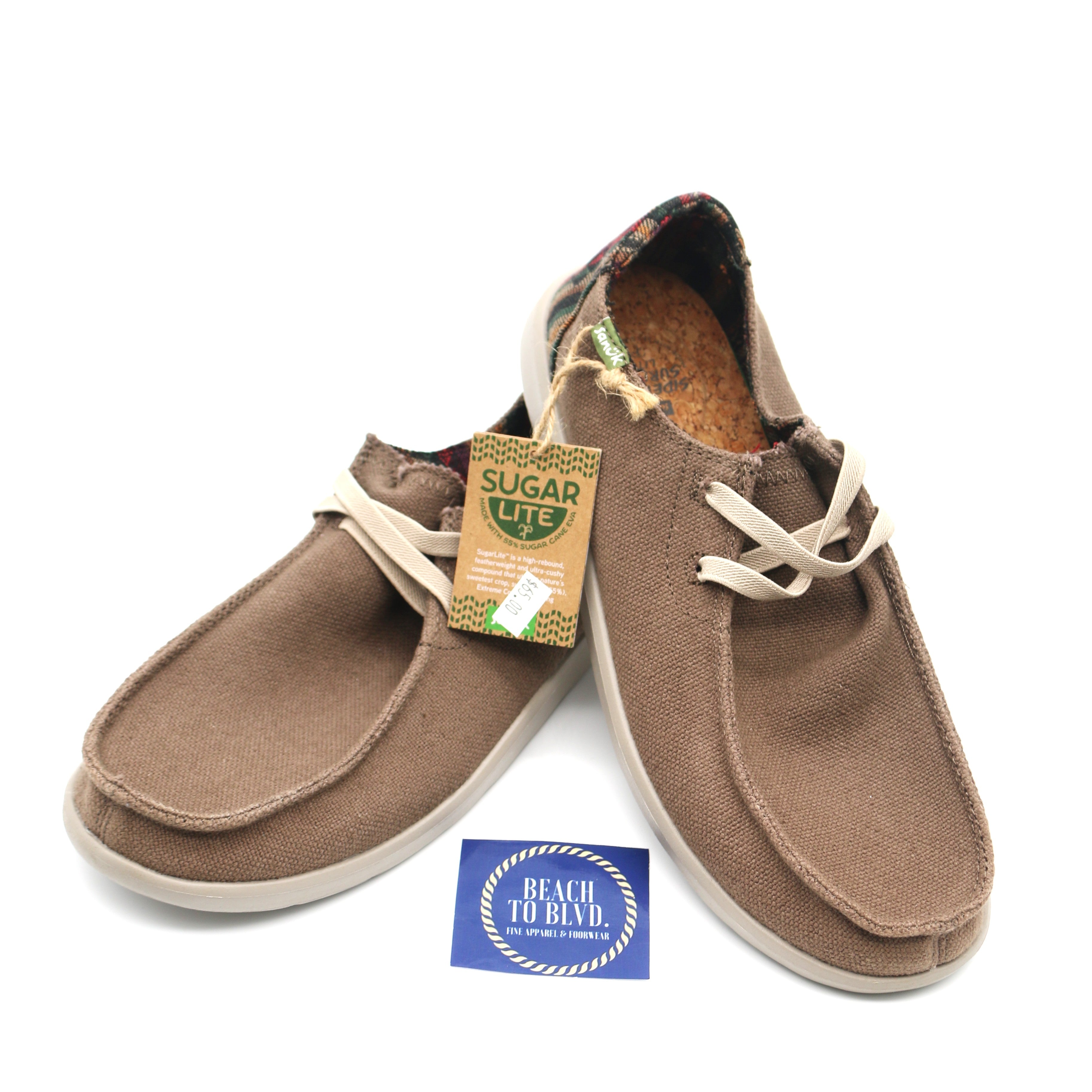 Sanuk Mens Shaka Lite Sl- Brown - BeachToBlvd